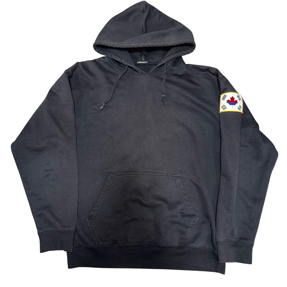 Rare Mens Seoul x Toronto Black Graphic Hoodie Size M